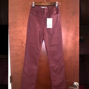 ZARA COATED SLIM PANTS